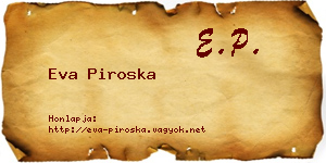 Eva Piroska névjegykártya