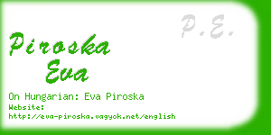 piroska eva business card